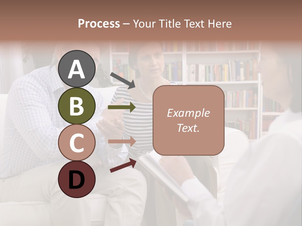 A Man And Woman Sitting On A Couch Talking To Each Other PowerPoint Template