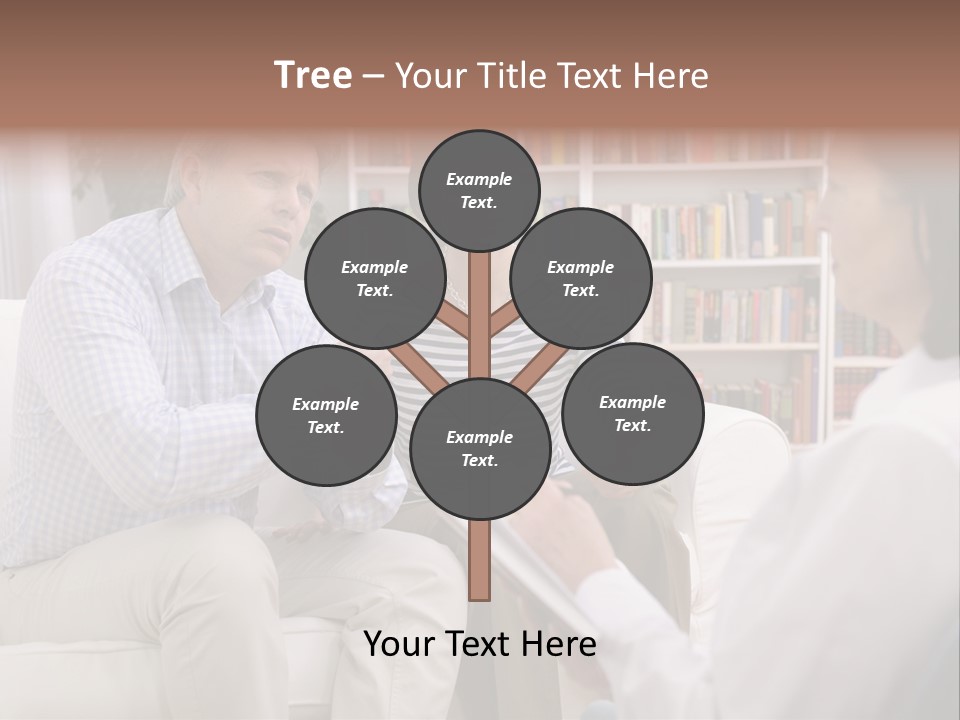 A Man And Woman Sitting On A Couch Talking To Each Other PowerPoint Template