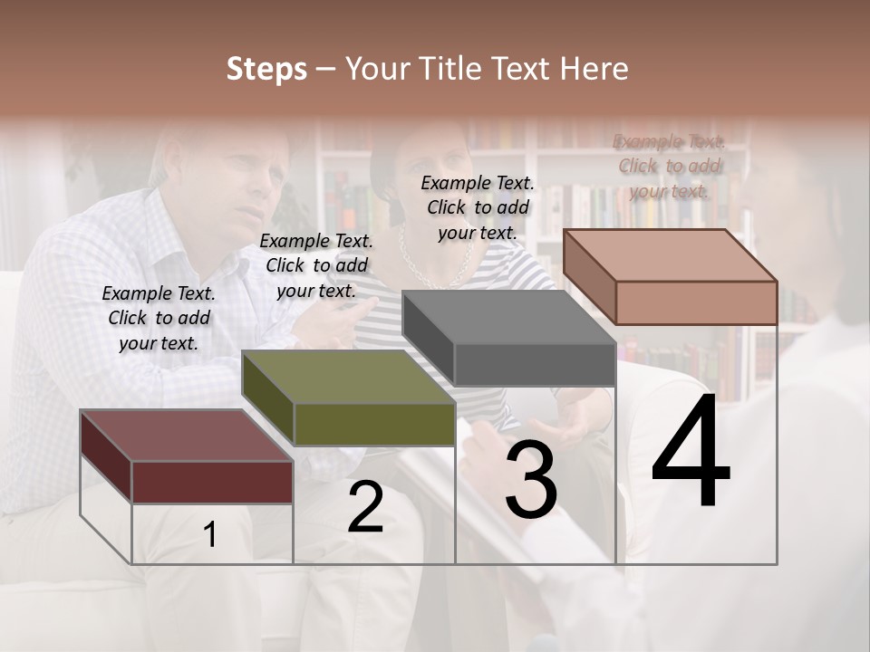 A Man And Woman Sitting On A Couch Talking To Each Other PowerPoint Template