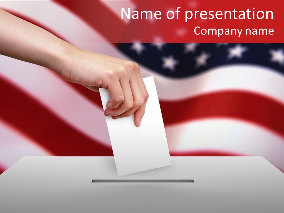 Election Female Man PowerPoint Template