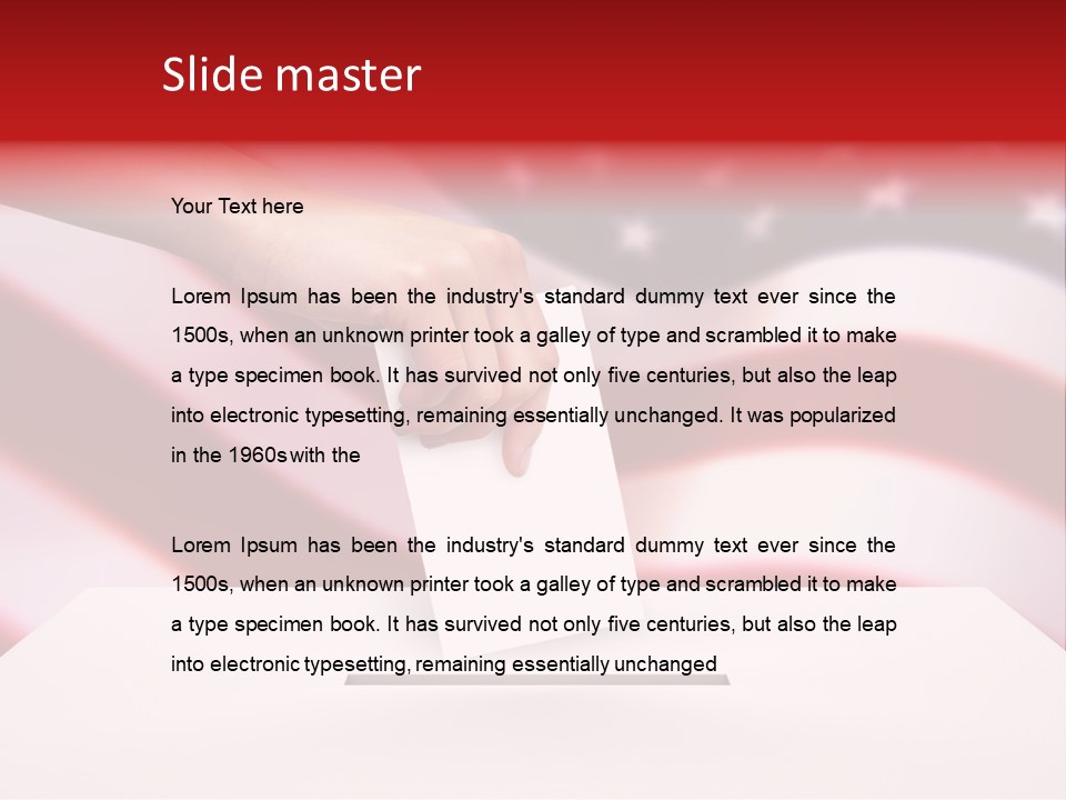 Election Female Man PowerPoint Template