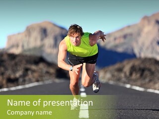 Runner Fit Healthy PowerPoint Template
