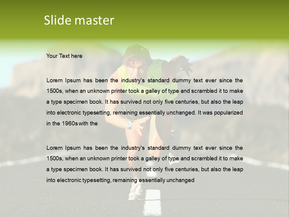 Runner Fit Healthy PowerPoint Template