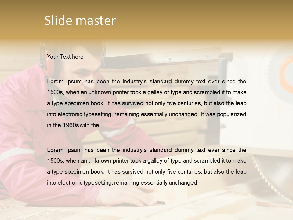 Board Cutting Furniture PowerPoint Template