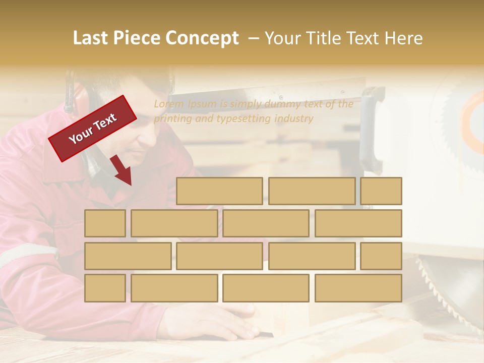 Board Cutting Furniture PowerPoint Template
