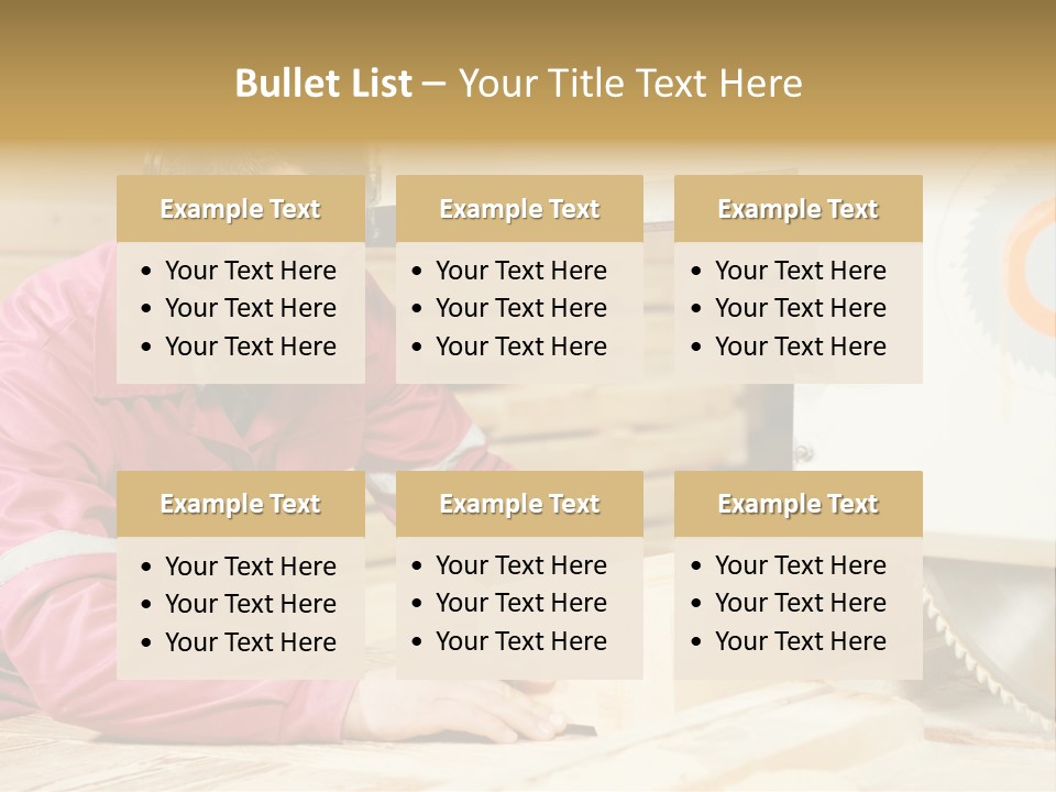 Board Cutting Furniture PowerPoint Template