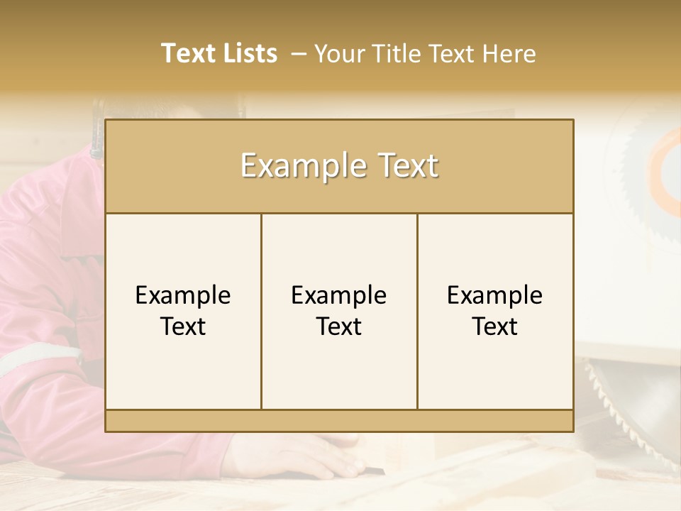 Board Cutting Furniture PowerPoint Template