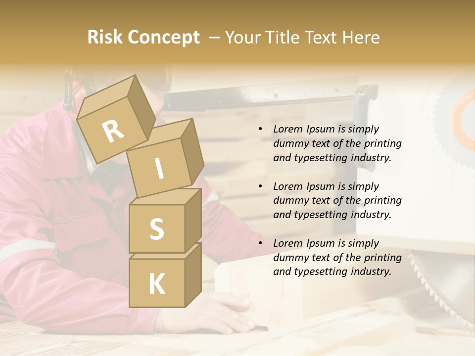 Board Cutting Furniture PowerPoint Template