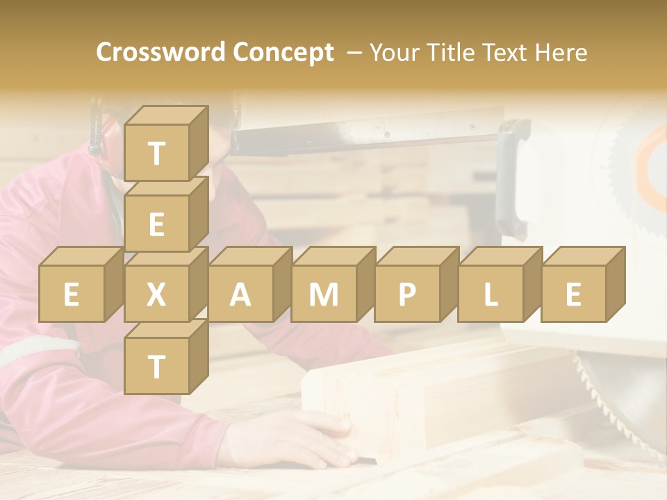Board Cutting Furniture PowerPoint Template