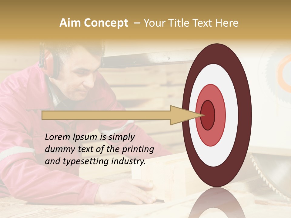 Board Cutting Furniture PowerPoint Template