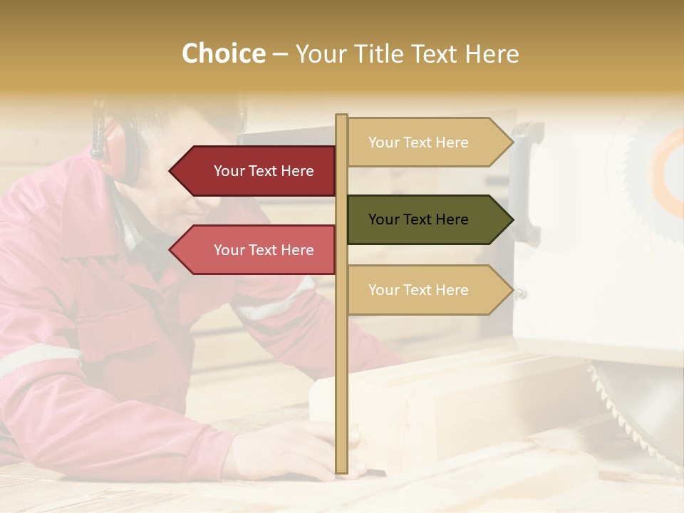 Board Cutting Furniture PowerPoint Template