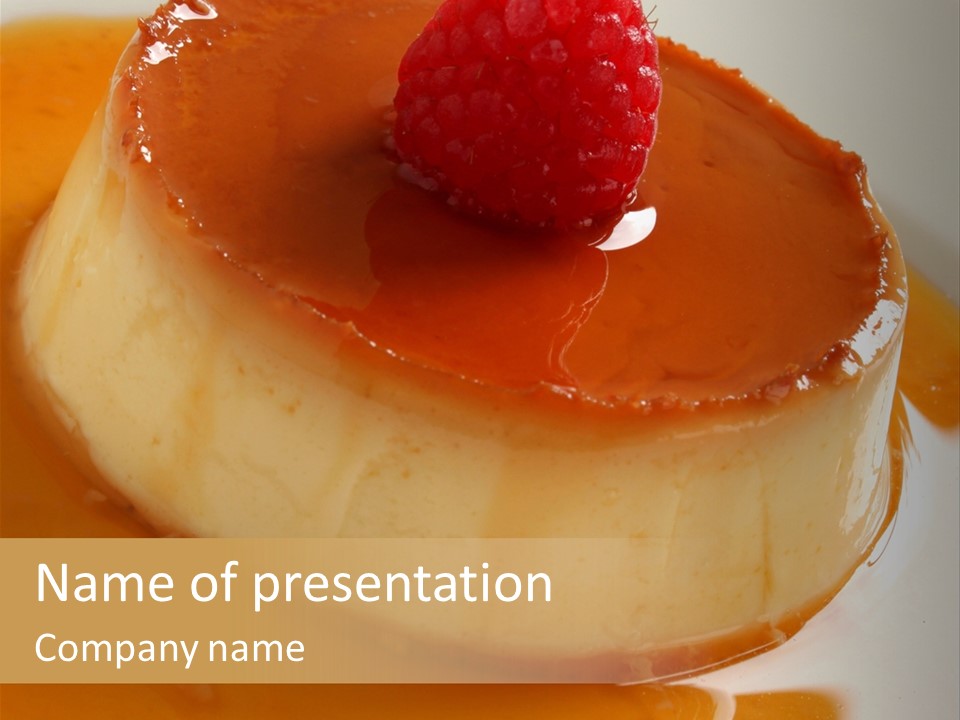 Delicious Caramel Cream PowerPoint Template