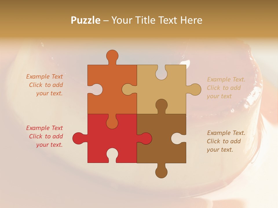 Delicious Caramel Cream PowerPoint Template