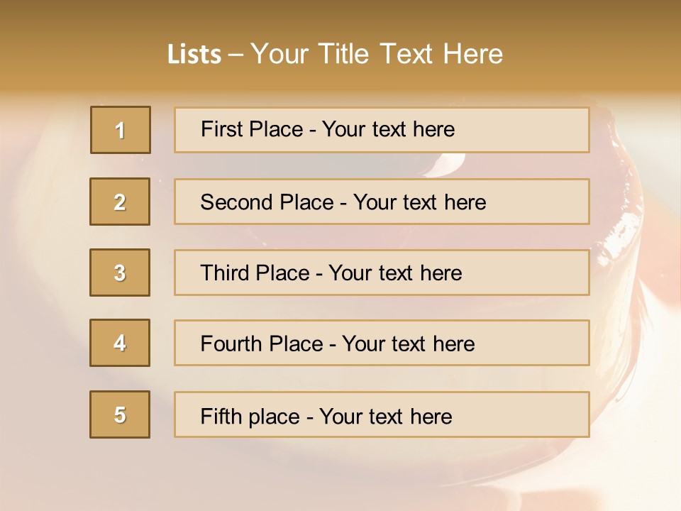 Delicious Caramel Cream PowerPoint Template