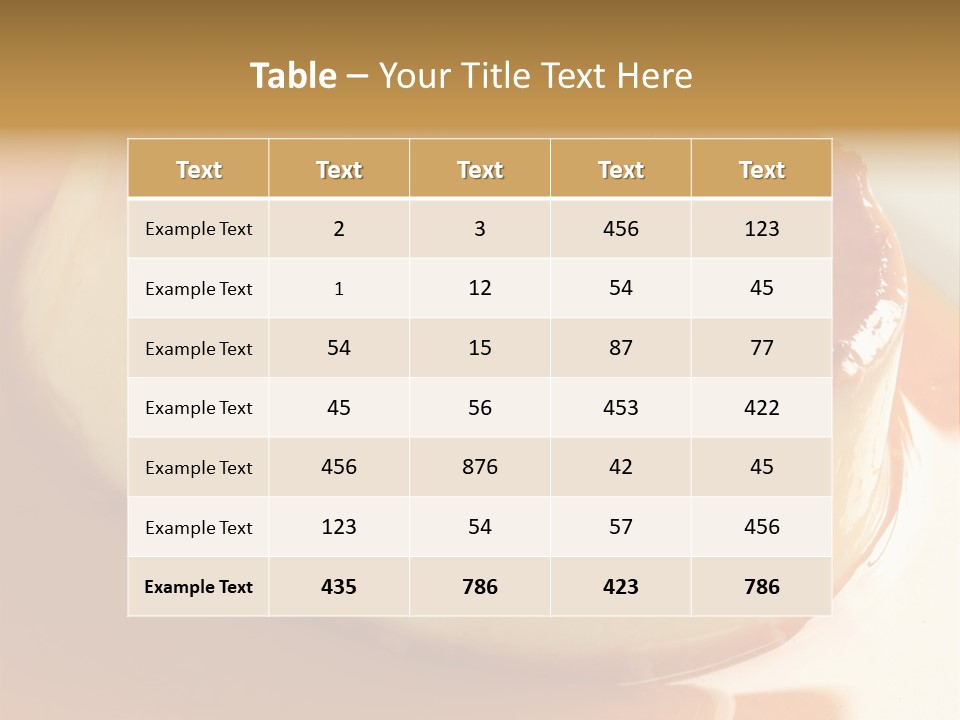 Delicious Caramel Cream PowerPoint Template