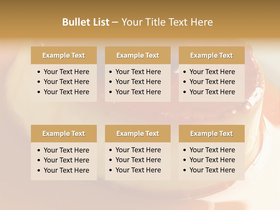Delicious Caramel Cream PowerPoint Template