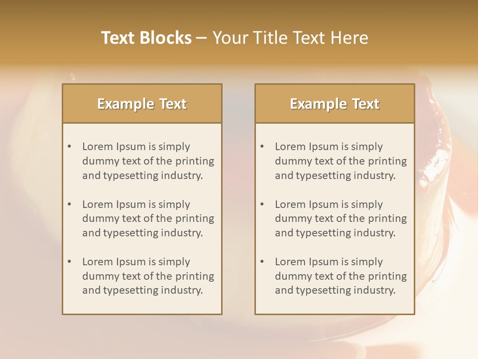 Delicious Caramel Cream PowerPoint Template