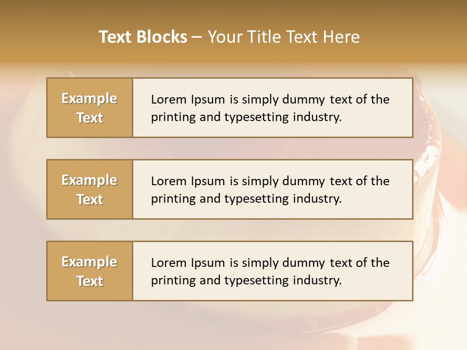 Delicious Caramel Cream PowerPoint Template