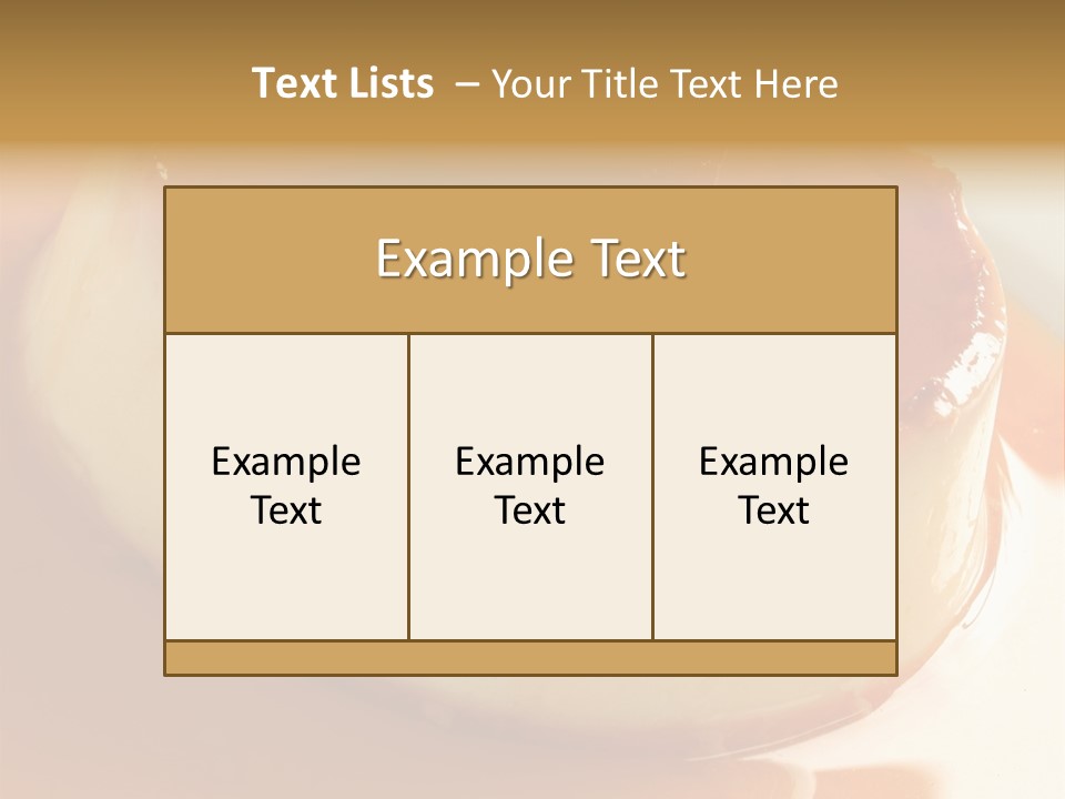 Delicious Caramel Cream PowerPoint Template