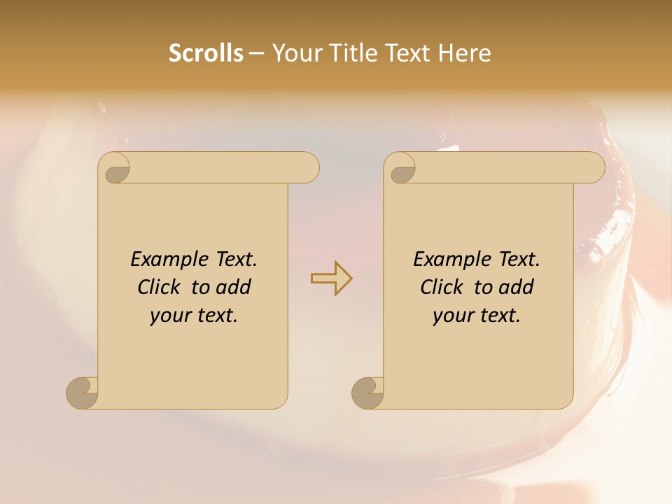 Delicious Caramel Cream PowerPoint Template