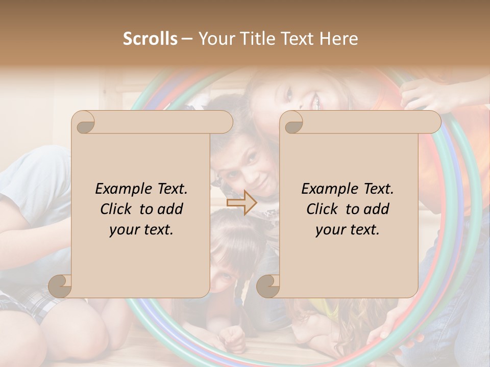 Students Preschool Girl PowerPoint Template