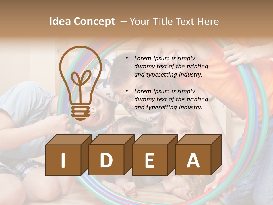 Students Preschool Girl PowerPoint Template