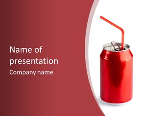 Drink Can Carbonated White PowerPoint Template