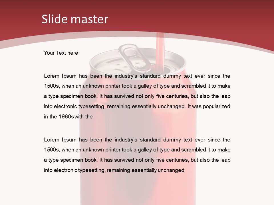 Drink Can Carbonated White PowerPoint Template