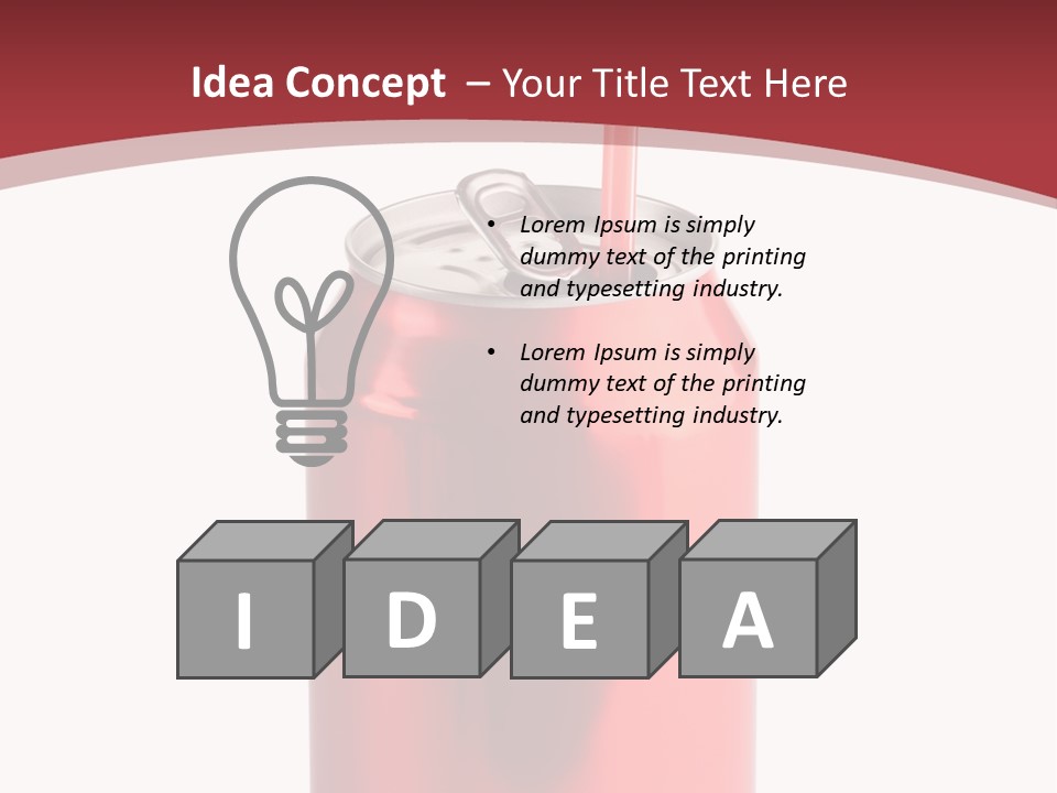 Drink Can Carbonated White PowerPoint Template