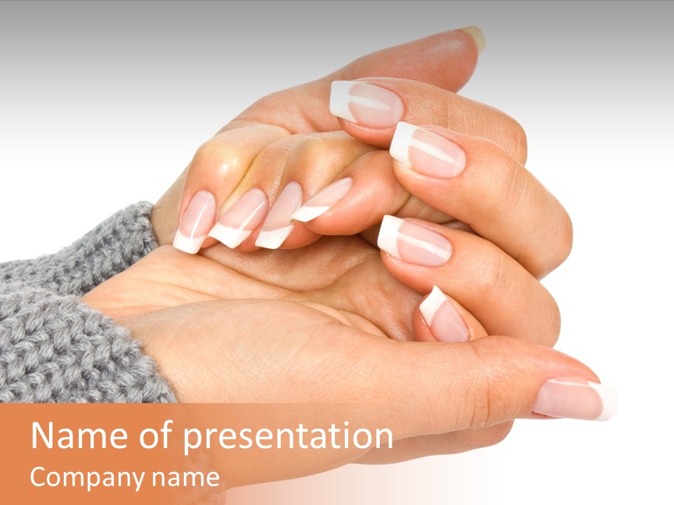 Salon Female Manicure PowerPoint Template