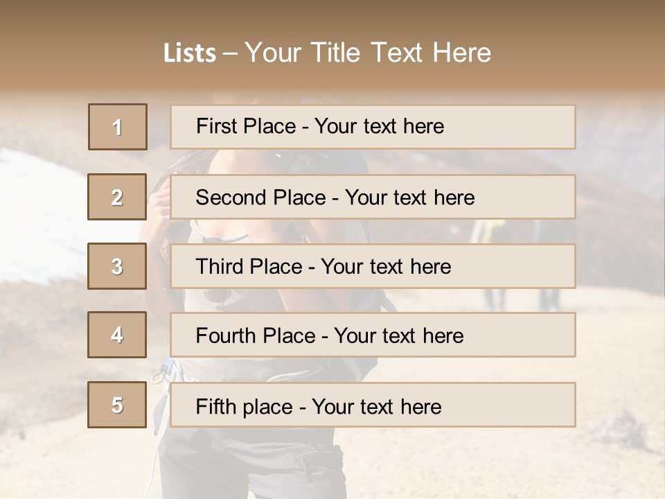Volcano Hiking  PowerPoint Template