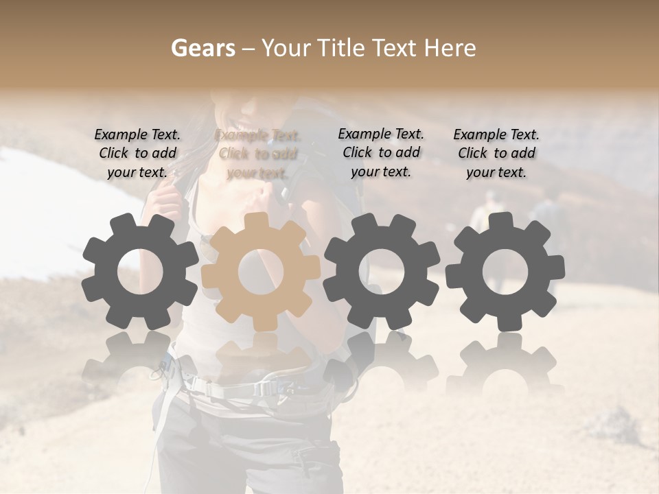 Volcano Hiking  PowerPoint Template