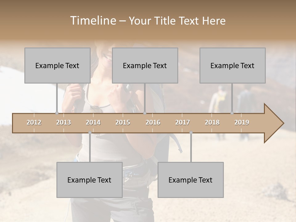 Volcano Hiking  PowerPoint Template