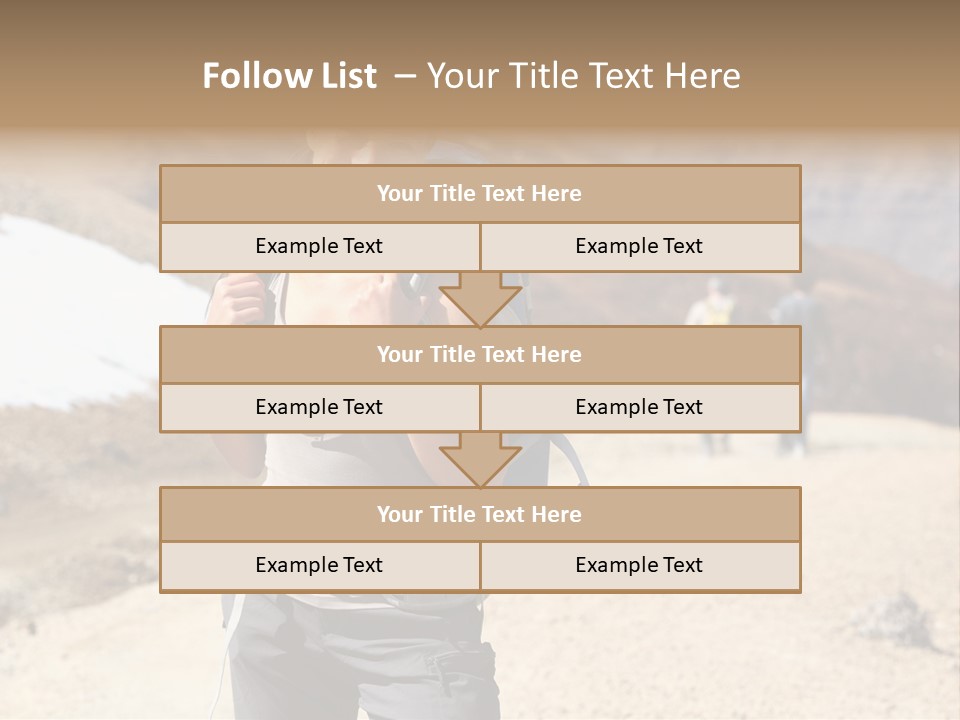 Volcano Hiking  PowerPoint Template