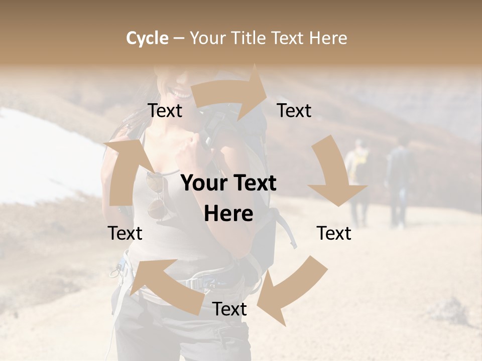 Volcano Hiking  PowerPoint Template