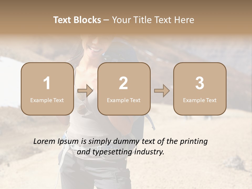 Volcano Hiking  PowerPoint Template