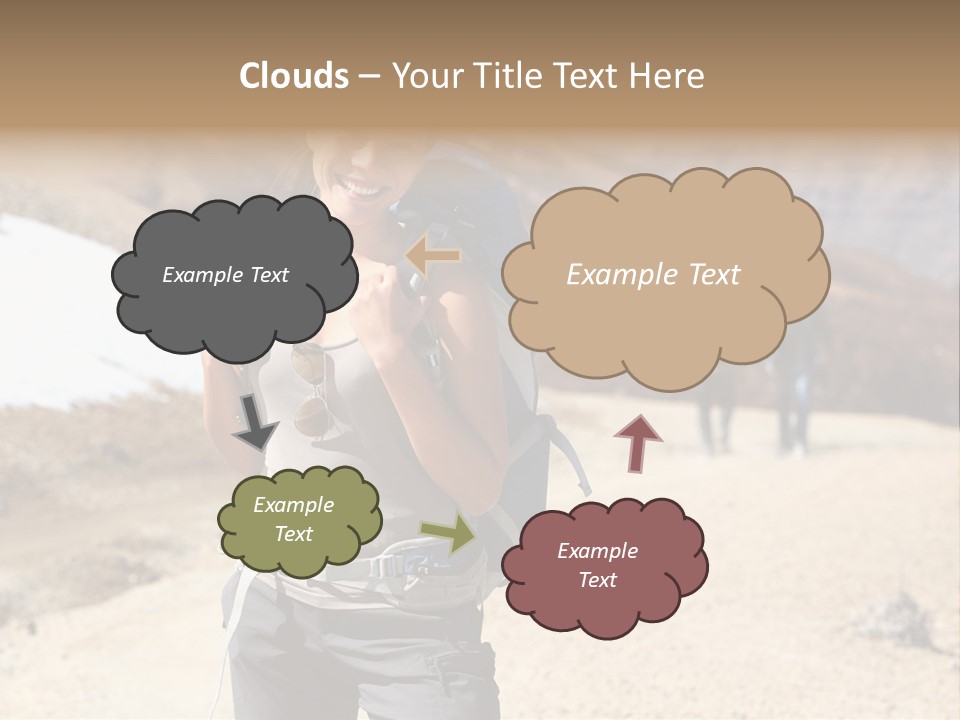 Volcano Hiking  PowerPoint Template