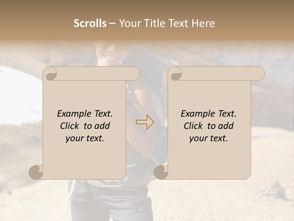 Volcano Hiking  PowerPoint Template