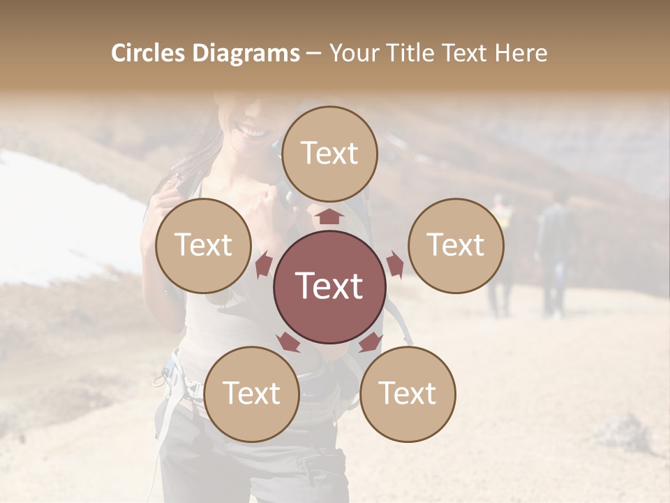 Volcano Hiking  PowerPoint Template