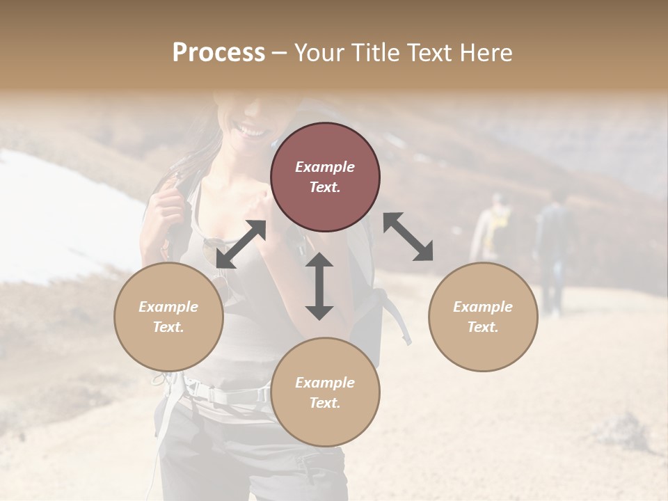 Volcano Hiking  PowerPoint Template