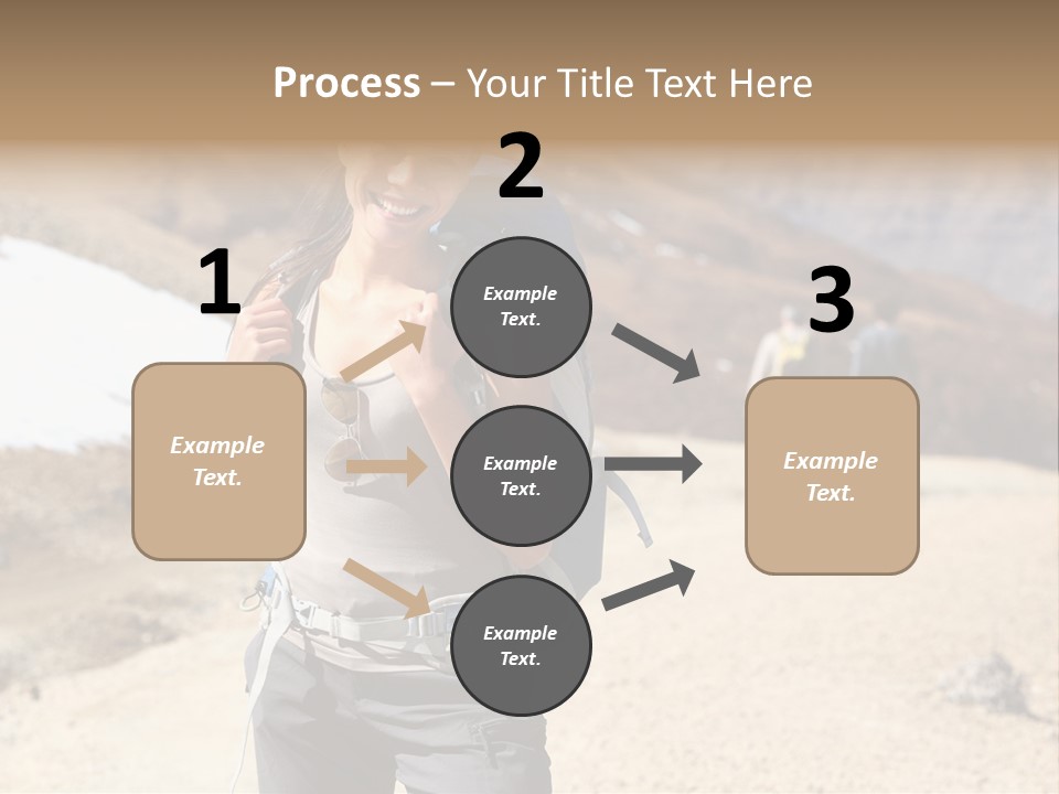 Volcano Hiking  PowerPoint Template