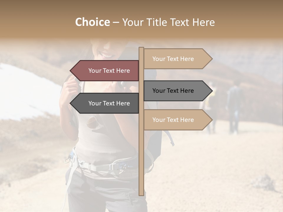 Volcano Hiking  PowerPoint Template