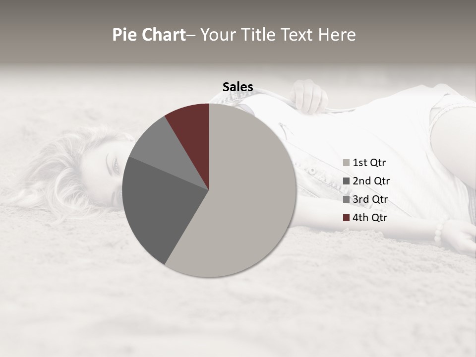 A Woman Laying In The Sand With Her Eyes Closed PowerPoint Template