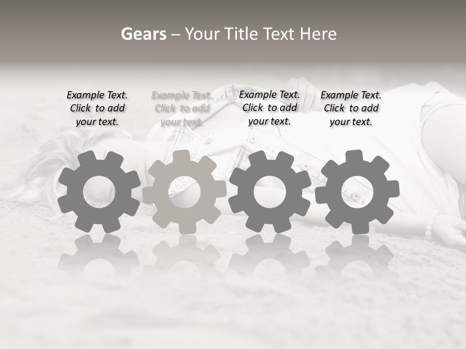 A Woman Laying In The Sand With Her Eyes Closed PowerPoint Template