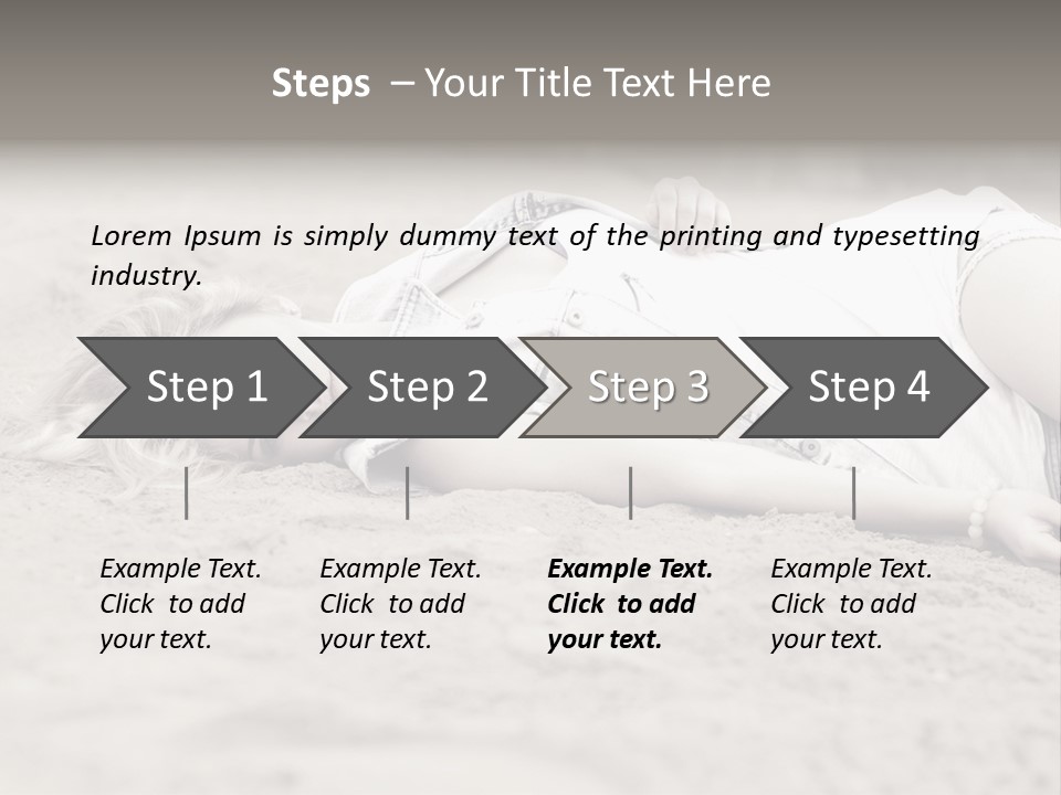 A Woman Laying In The Sand With Her Eyes Closed PowerPoint Template