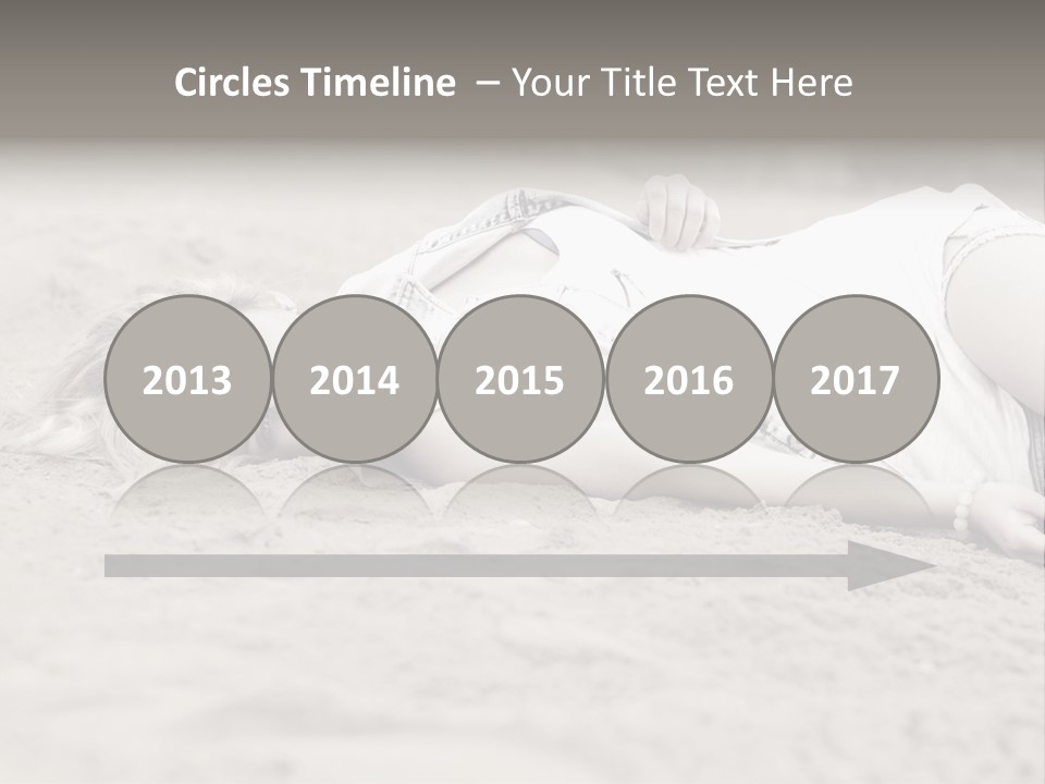 A Woman Laying In The Sand With Her Eyes Closed PowerPoint Template