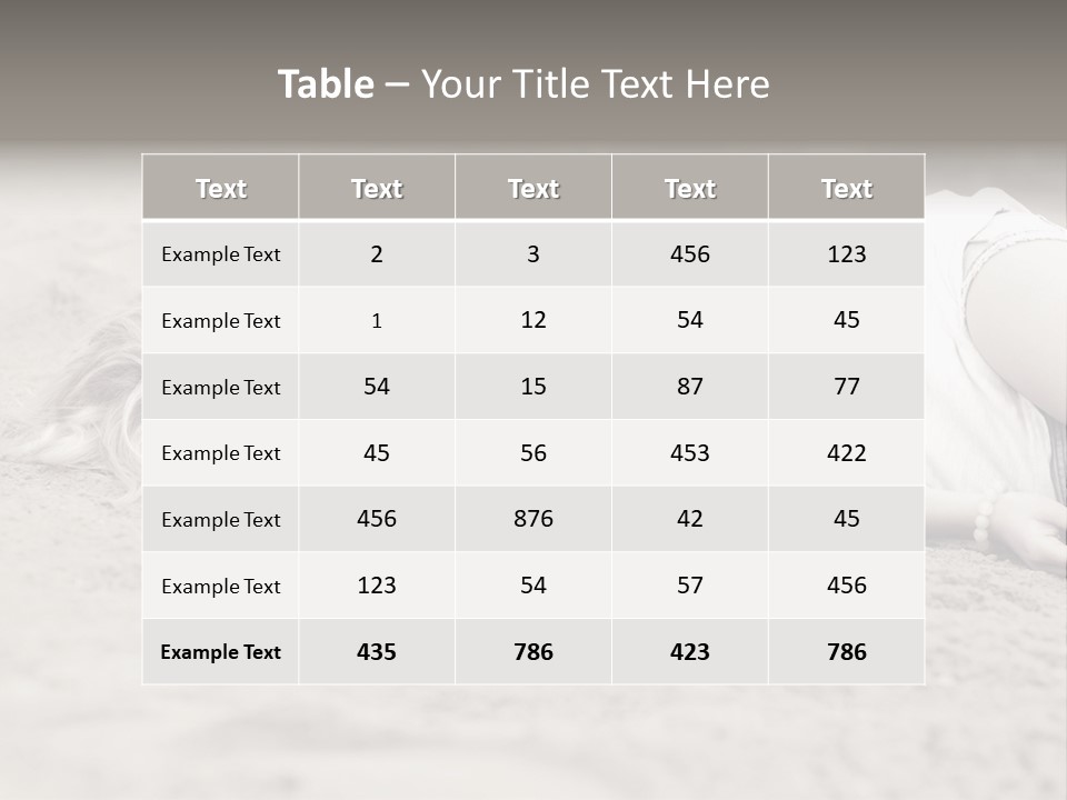 A Woman Laying In The Sand With Her Eyes Closed PowerPoint Template