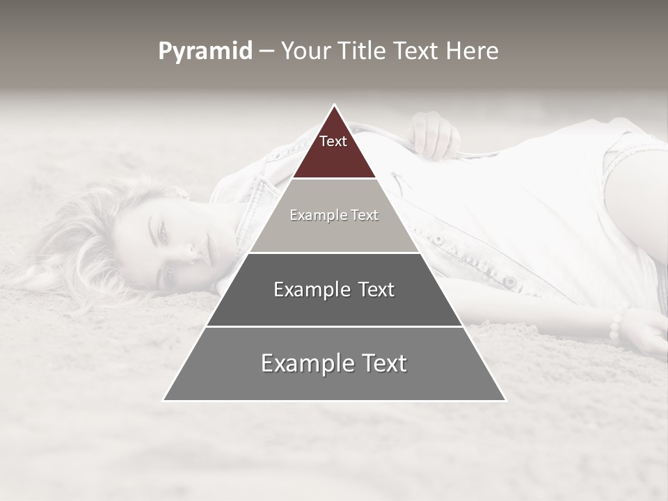 A Woman Laying In The Sand With Her Eyes Closed PowerPoint Template