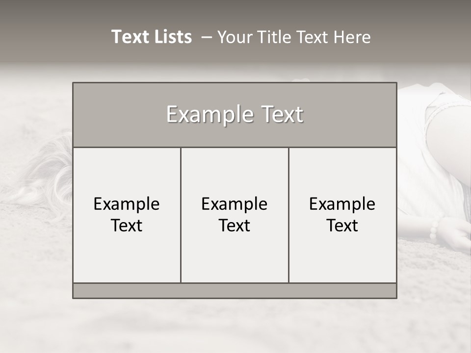 A Woman Laying In The Sand With Her Eyes Closed PowerPoint Template