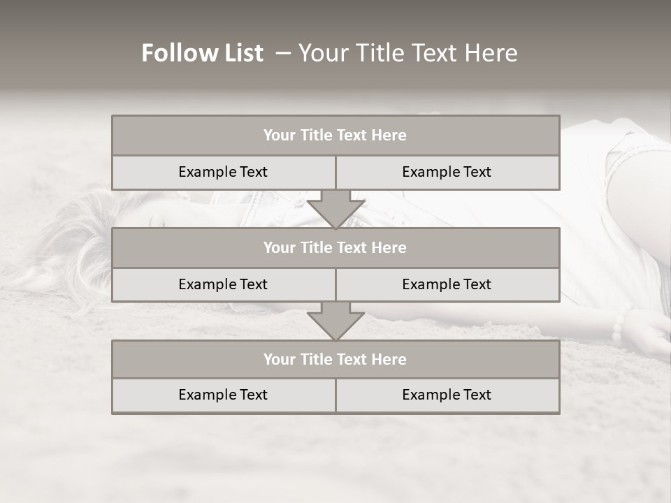 A Woman Laying In The Sand With Her Eyes Closed PowerPoint Template